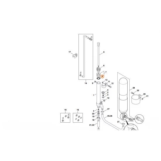 STIHL  Okrągły pierścień uszczelniający 21,82x3,53 9645 945 7670